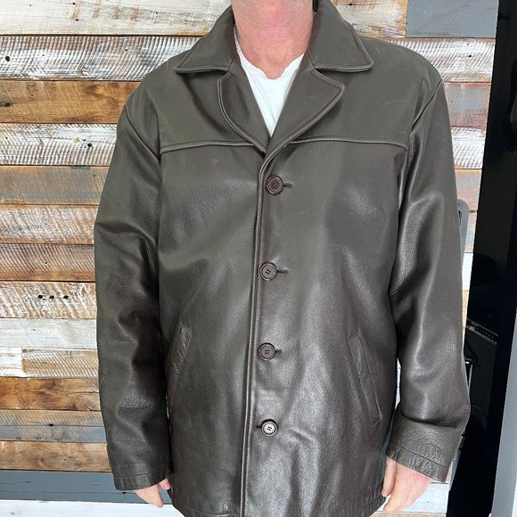 Men's leather jacket with fur lining size L - Picture 4 of 16